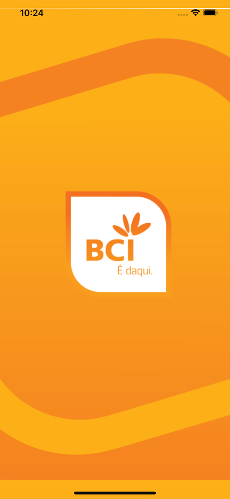 BCI Trading - BCI Trading app launch screen with company logo on orange background