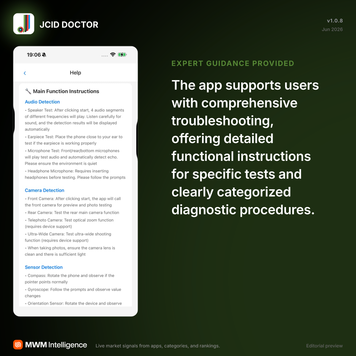 JCID DOCTOR - Utilities App | MWM