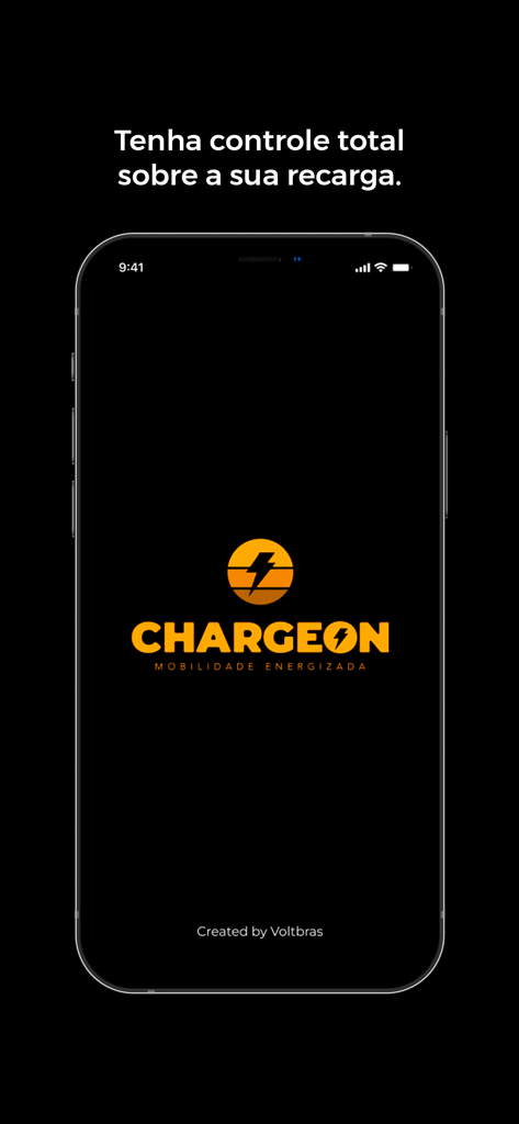 ChargeOn - ChargeOn app splash screen displaying the company logo and charging control text.