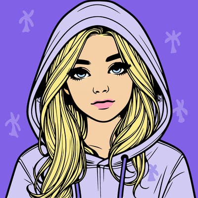 realistic girl with a hoodie