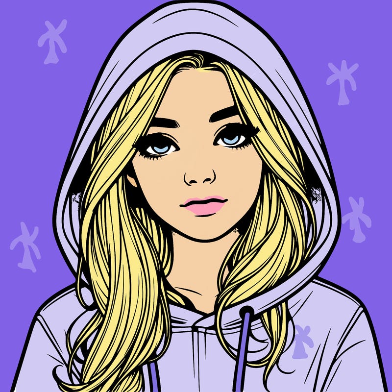 realistic girl with a hoodie