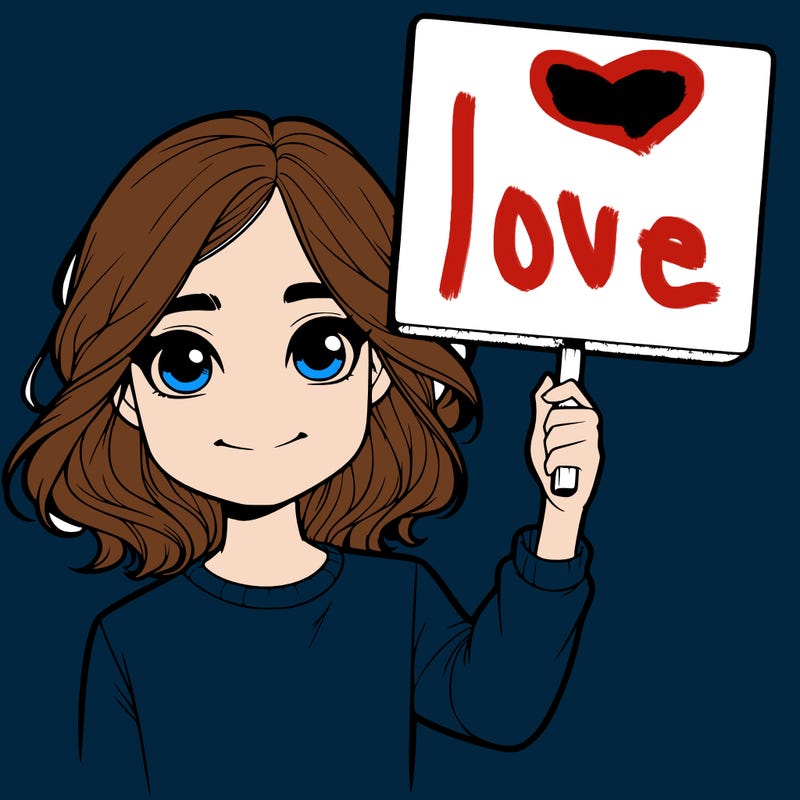 realistic girl holding up a sign