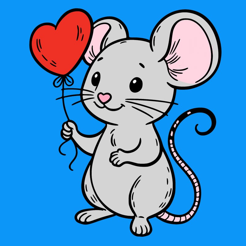 mouse with heart