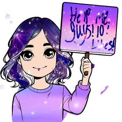 realistic girl holding up a sign