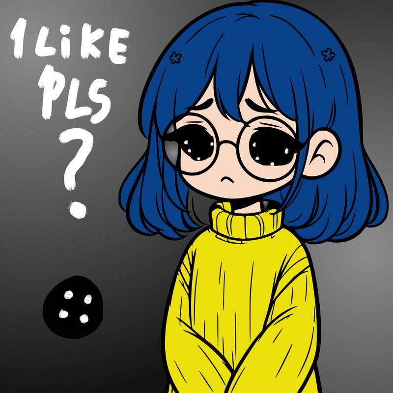 sad girl with glasses in a sweater