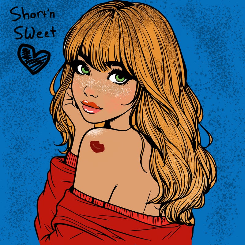 realistic girl with bangs looking over her shoulder