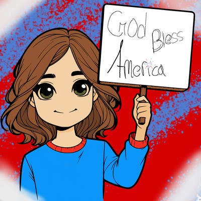 realistic girl holding up a sign