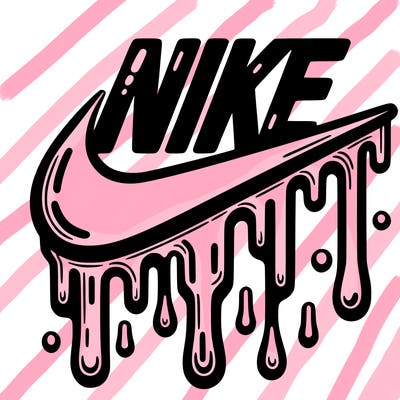 dripping nike logo