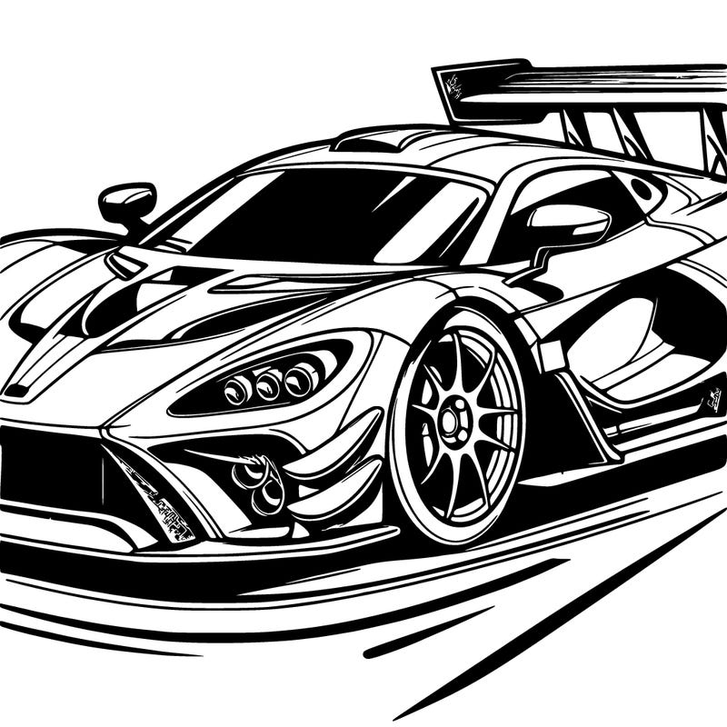 a sport car with a racer