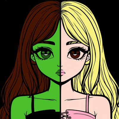 realistic girl split