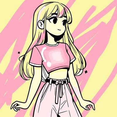 girl in a cute crop top