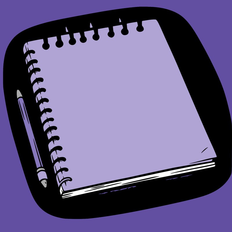 a blank sketch pad