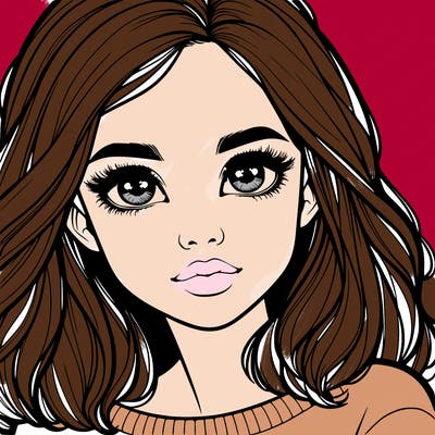 realistic girl whith cute eyes