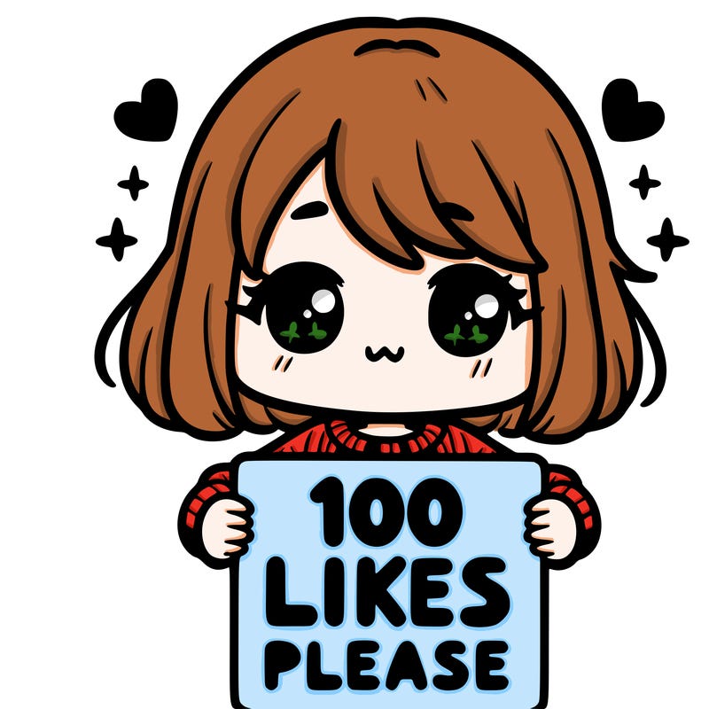 cute girl holding a sign saying 100 likes please
