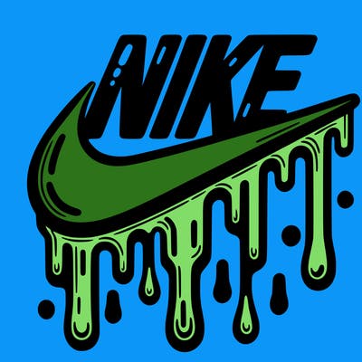 dripping nike logo