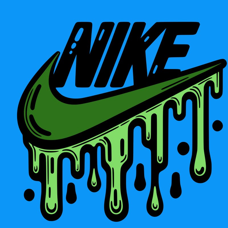 dripping nike logo