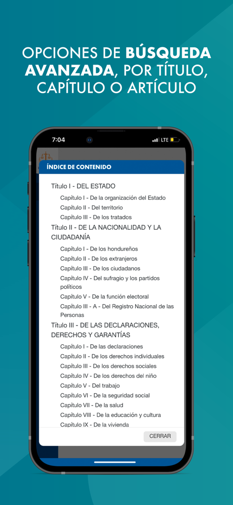 E-Legis® - Indice e opzioni di ricerca avanzata nell'app della libreria legale E-Legis.