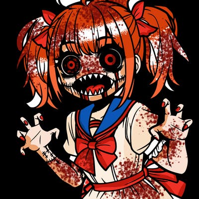 scary anime girl