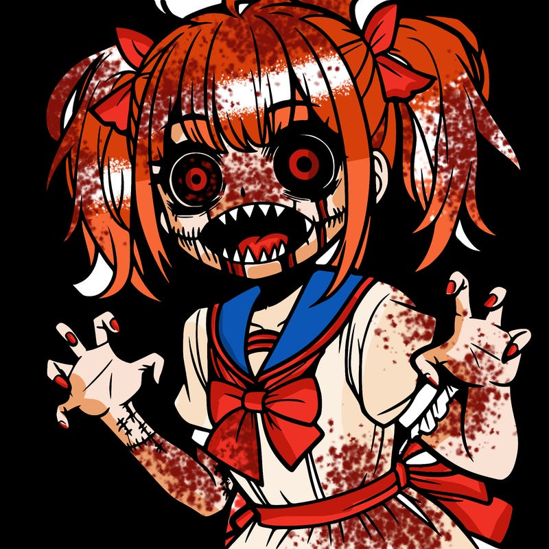 scary anime girl