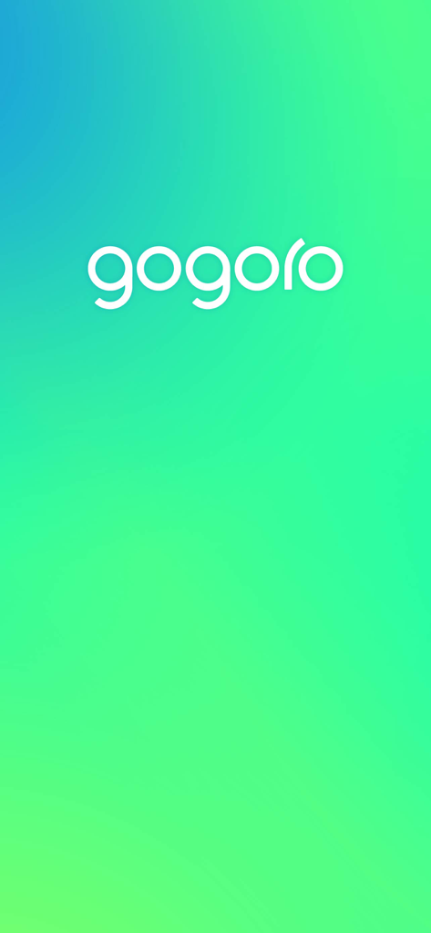 Gogoro® - Gogoro app logo on a green and blue gradient splash screen