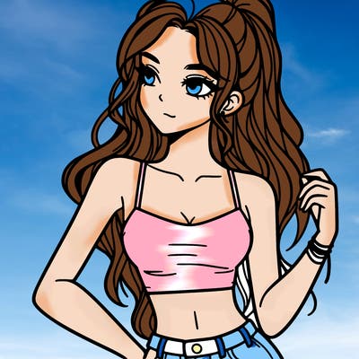 girl in crop top