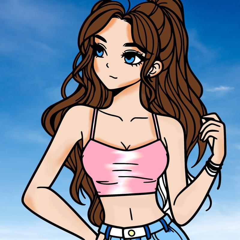 girl in crop top