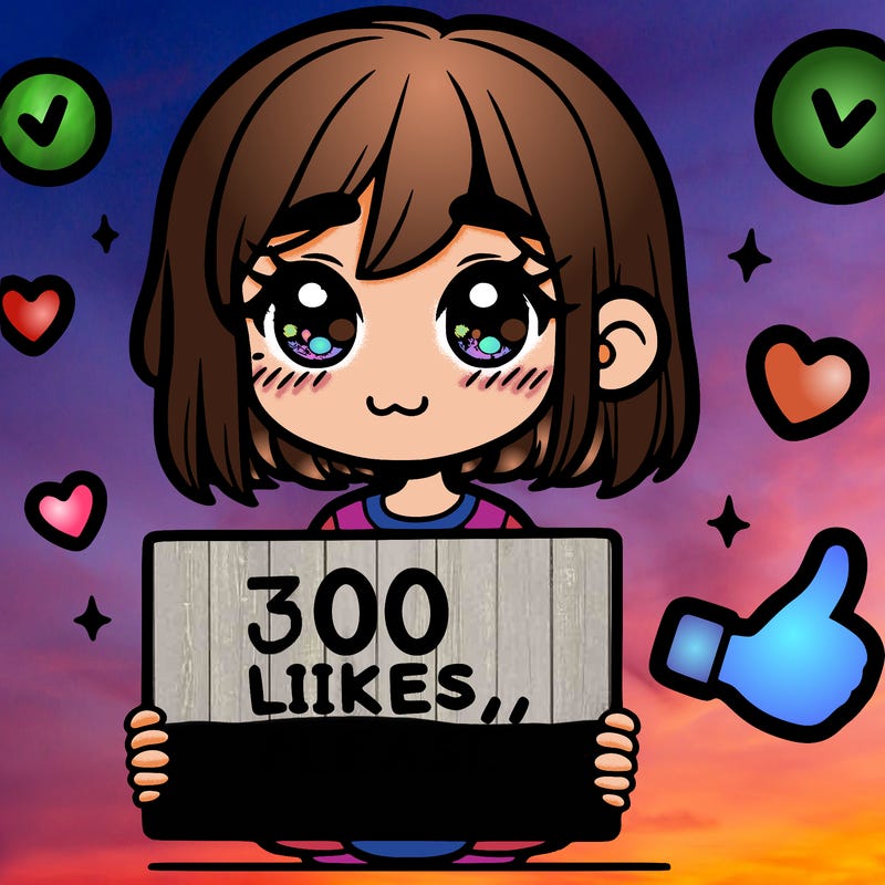 a girl with a sign saying 100 likes, please