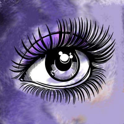 realistic eye long eylashes