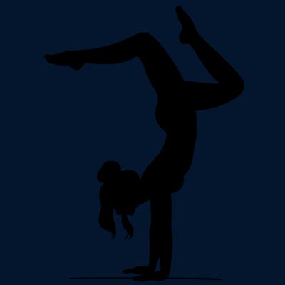 a woman doing a handstand