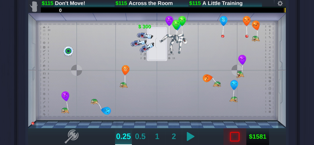 Happy Room - Happy Room physics sandbox game showing a robot and colorful balloons in a laboratory