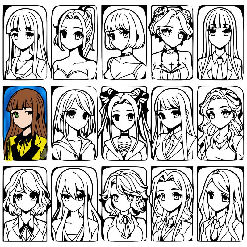 girls that look diffrent anime