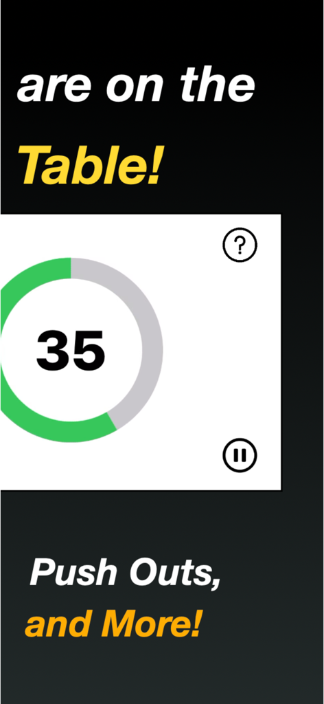 Shot Clock Pool /Snooker Timer - Interfaz de temporizador de cuenta regresiva para partidas de billar y snooker mostrando el tiempo de tiro restante.