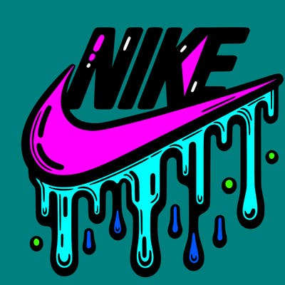 dripping nike logo