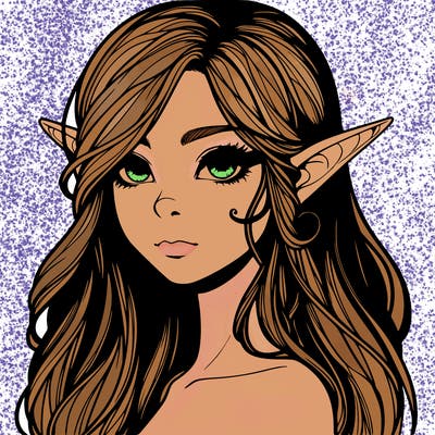 elf girl realistic dark fantasy