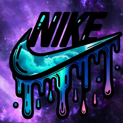 dripping nike logo