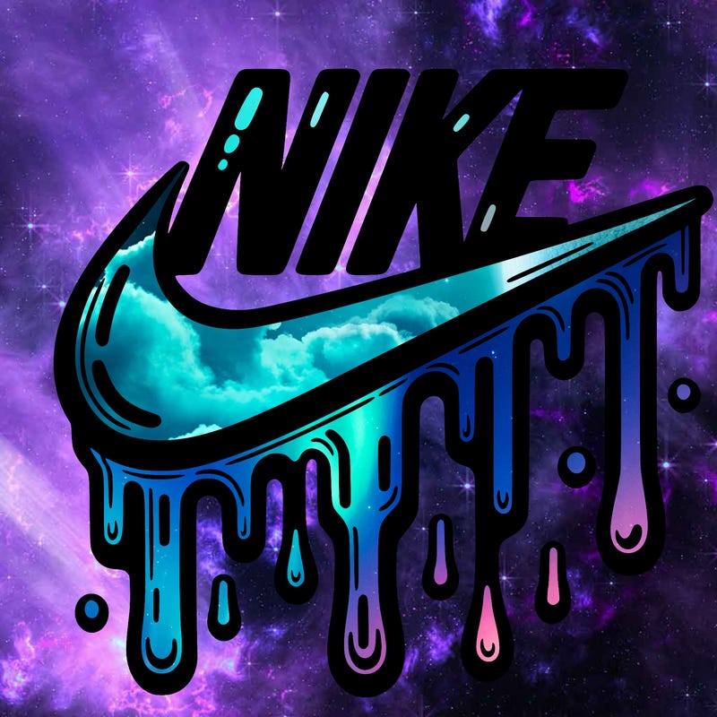 dripping nike logo