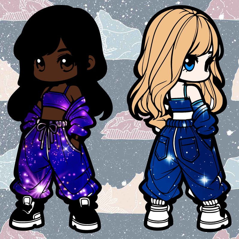 girl in crop top and baggy pants