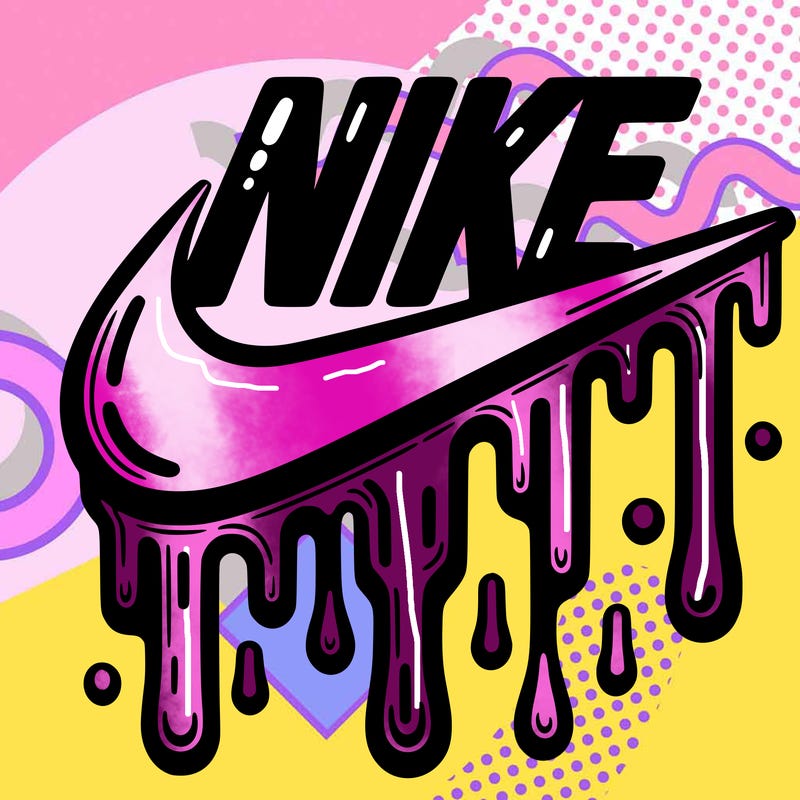 dripping nike logo