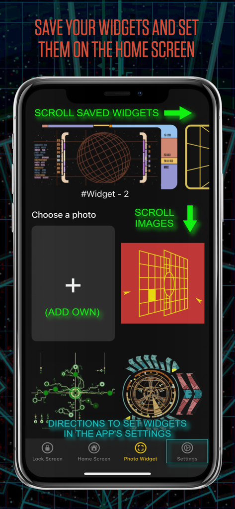Sci-Fi Themes - Interface of Sci-Fi Themes app for customizing futuristic widgets and wallpapers on iPhone.