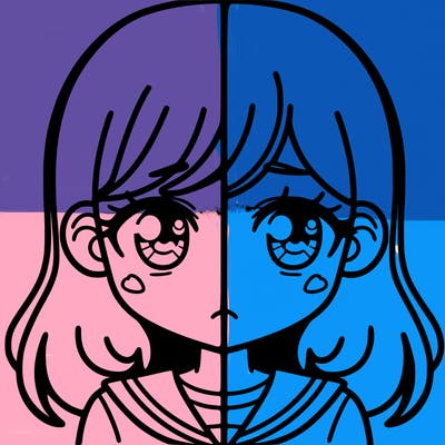 a split of a girl