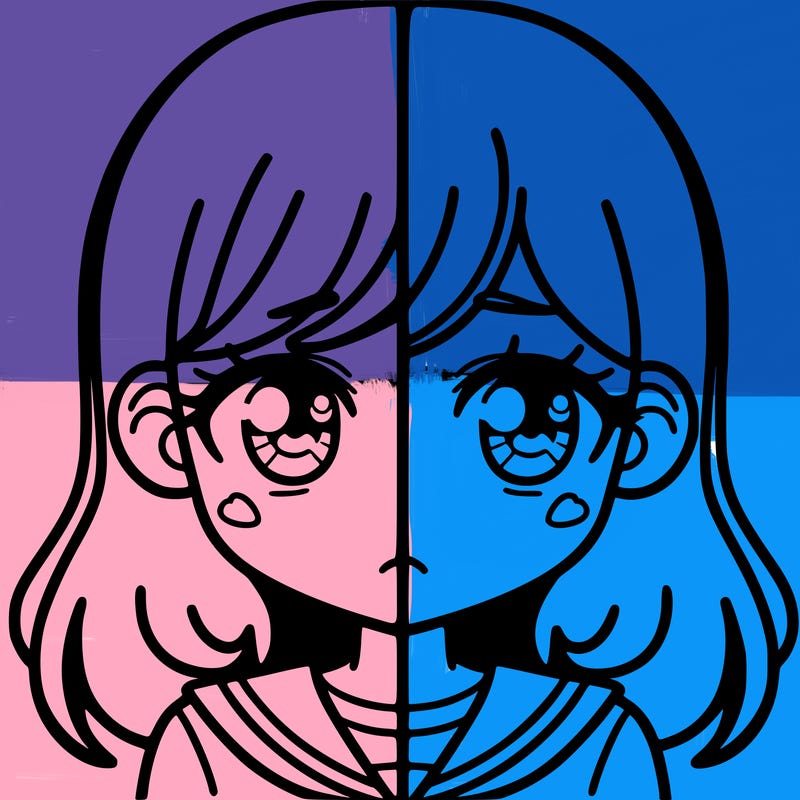 a split of a girl