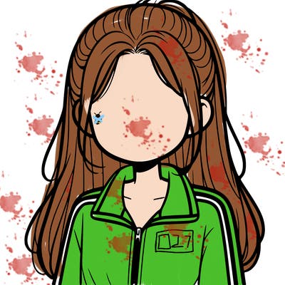 faceless girl in a tracksuit