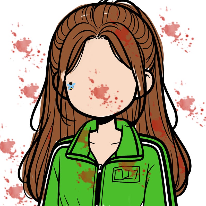 faceless girl in a tracksuit