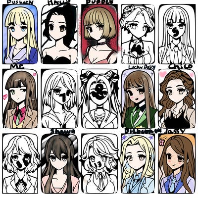 girls that look diffrent anime