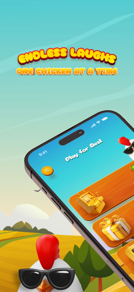 Chicken Road Games - Screenshot of the Chicken Road Games mobile app showing rewards and a chicken character.