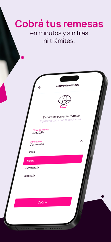 Nequi El Salvador - Tela do aplicativo Nequi El Salvador para receber remessas da família