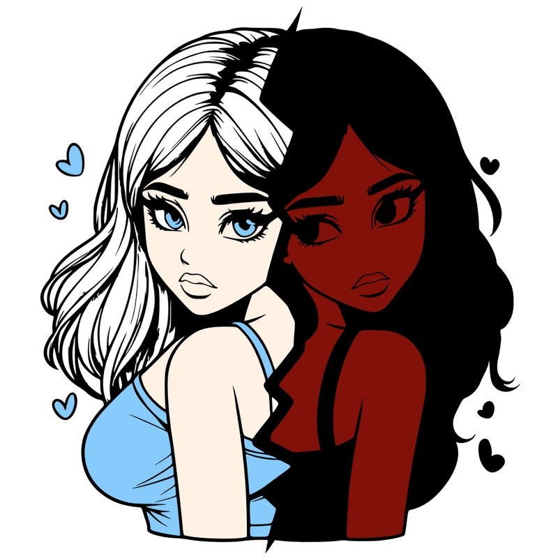 realistic girl split