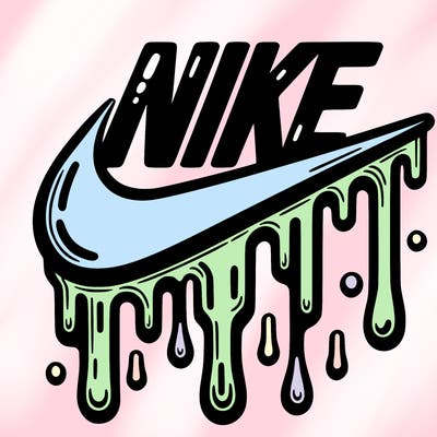dripping nike logo
