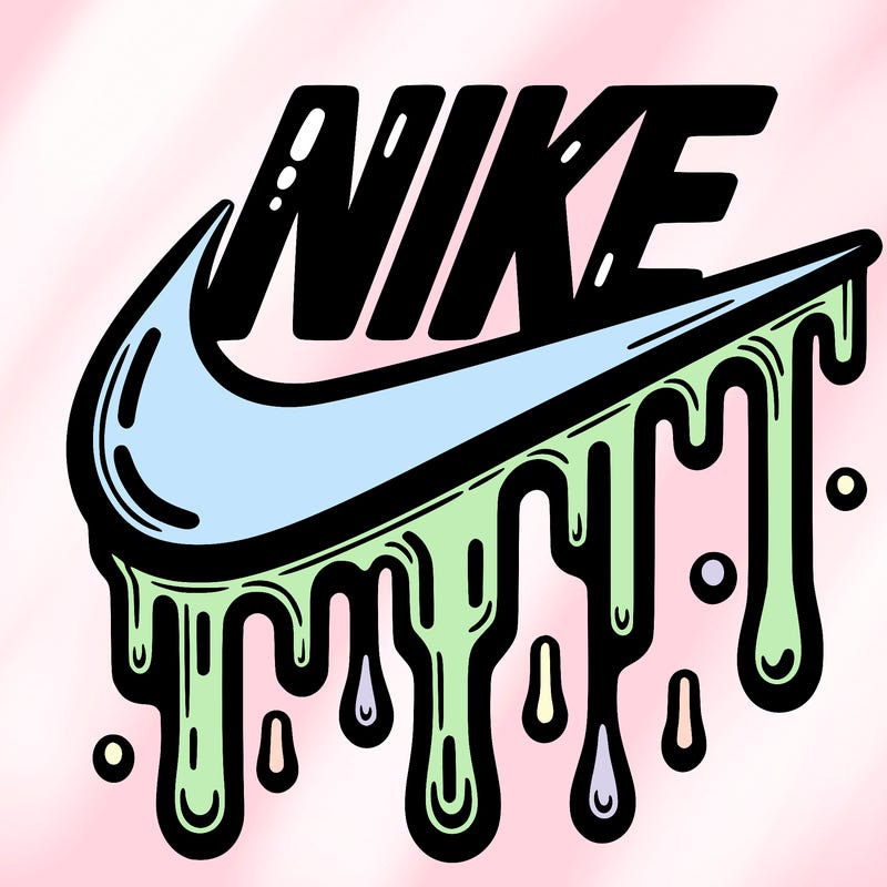 dripping nike logo