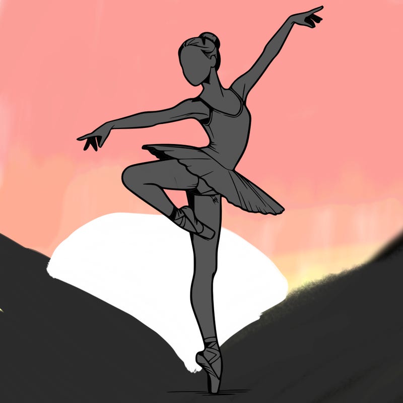 realistic person doing ballet